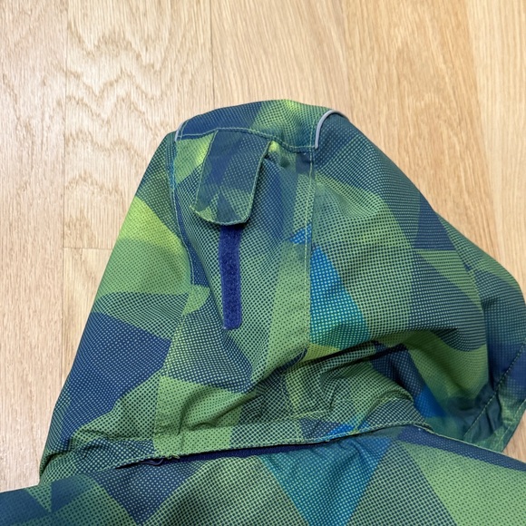 Kamik Green & Blue Geometric Hooded ski Jacket Boys sz 10 - Picture 12 of 16
